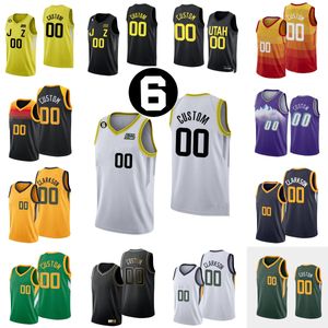 Custom 2022-23 Nuove maglie da basket stampate 41 Kelly Olynyk 00 Clarkson 0 Talen Horton-Tucker 22 Rudy Gay 6 Nickeil Alexander-Walker 20 Udoka Azubuike 6 Patch