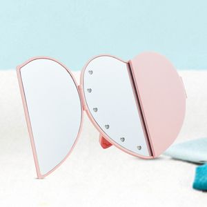 The latest 15X13.4CM lighted vanity mirror LED three fold mirrors with Mirror a variety of color options support for customized logo