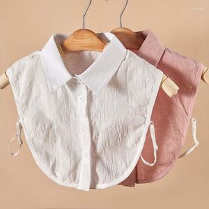 Bow Ties Sitonjwly Fake Collars For Women Detachable Female Clothes False Collar Lapel Shirt Half Blose Removable Nep Kraagie