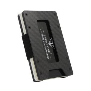 Carbon Fiber Credit Card Business ID Holder 2019 New Version RFID Blocking Anti Scan Metal Wallet Money Cash Clip2274