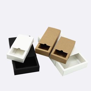 Kraft Paper Drawer Box Mini Crafts Cardboard Present Boxes for Business and Soap Jewelry