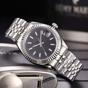 자동 남성 시계 패션 운동 시계 41/36mm 스테인리스 스틸 접이식 걸쇠 클래식 조절 가능한 시계 방수 손목 시계
