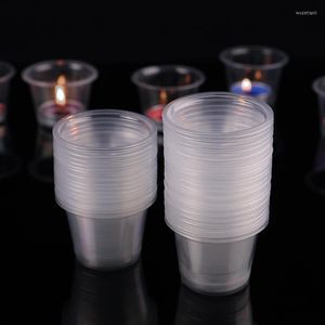 Świece 10pcs wielokrotne stojak światła przezroczyste pojemniki na świecznik plastikowy romantyczna dekoracja ślubna
