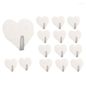 Hooks 15 Minimalist Love Heart Stainless Steel Nail-Free Seamless Sticky Hook Room Decoration Dream Catcher