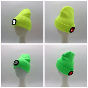 Party Supplies Rechargeable Outdoor Sports Double LED Knit Hat RRA922