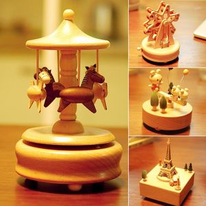 装飾的な置物ミュージックボックスカルーセルチルドレンズブティック木製の男の子と女の子の誕生日のアイデアバレンタインデーギフト