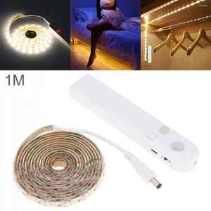 Luci notturne 1M 2W 5V 120 LM LED Strip Light Lampada a induzione a infrarossi umani con colla gocciolante impermeabile per