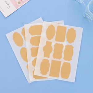 Gift Wrap 45pcs DIY Handmade Creative Blank Kraft Heart Labels Sticker Strong Self-Adhesive Lables Stickers Cake Decoration