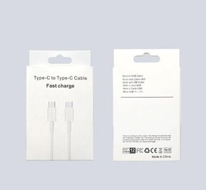 Cabos de carregamento de velocidade rápida Type-c Cabo de dados Micro USB para Samsung HTC Huawei xiaomi Nubia branco 3 pés com caixa de varejo