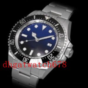 Luxury Mężczyźni Watch Deep Ceramic Bezel Sea-Dweller 126660 44 mm stalowy blokad