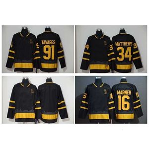 q888 Hockey Jersey Auston Matthews John Tavares Golden Edition Black OVO William Nylander Mitch Marner Morgan Rielly Jack Campbell Jason