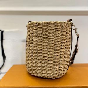 مصممي Luxurys 22 New Rattan Woven Women's Bag Triangle Standard Lafite Straw Straw Handbags Handle