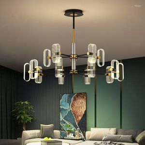 Lustres da sala de estar lustre nórdico criativo Luz de luxo para casa de jantar Lâmpada pendente simples iluminação atmosférica moderna