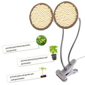 LED Grow Light Cultivo Phyto Lamp 200 LED Plant Flower Home Growbox Indoor Clip Full Spectrum