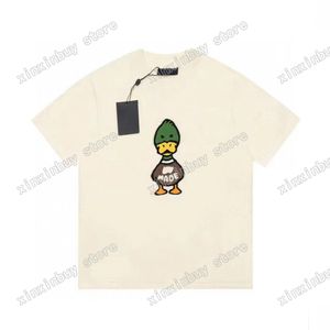 xinxinbuy Men designer Tee t shirt Knitted Paris duck knitted jacquard short sleeve cotton women white black gray XS-2XL