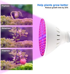 LED Grow Light E27 Phyto Lamp Plant Bulb Growth Light Hydroponics 126 200 300Led Greenhouse Tent 85-265V