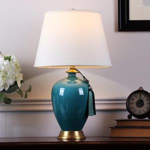 Table Lamps Chinese Style Jingdezhen Kiln Transmutation Ceramic Lamp For Bedroom Bedside Living Room Villa El Decoration