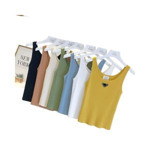 Women's Sweaters Woman Tank Top Camis Tees Sleeveless With Letter Budge Womens Slim Outwears Tank Vests Shirts Tops