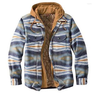 Moda de moda masculina Hi Street Flroal quente sobretudo com capuz de algodão acolchoado jaqueta térmica grossa.
