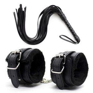 Woman Sex Lingerie Leather Whip Flogger Plush Handcuffs Bondage Slave Exotic Accessories Toys For Couples Games