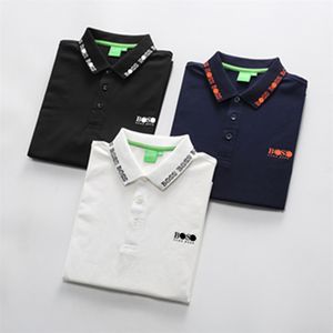 Men's Tee Polos black & White color Classic Domessa print fashion 100% cotton Casual 3XL 2XL
