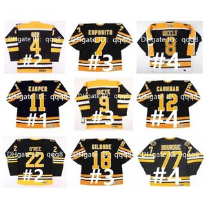 q888 Vintage CCM Hockey-Trikots Happy BOBBY ORR WILLIE O'REE TERRY O'REILLY ANDY MOOG RAYMOND BOURQUE JONATHAN PHIL ESPOSITO CAM