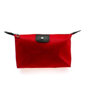 Borsa cosmetica da viaggio per donna Mini borsa per trucco da ragazza Organizzatore Borsa da toilette con cerniera di grande capacità in nylon rosso impermeabile339Y