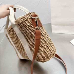 Summer Tote Bags Women Fashion Handbag Vacstion Shoulder Bagss Designer Brand Crossbody Female Woven Basket 220324247N