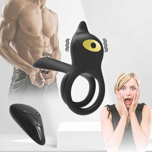 Предметы красоты дистанционное управление электрическое вибрационное кольцо кольцо пенис звонит сексуальные игрушки для мужчин и женщин USB Зарядка Водонепроницаемость G Spot Stimulation