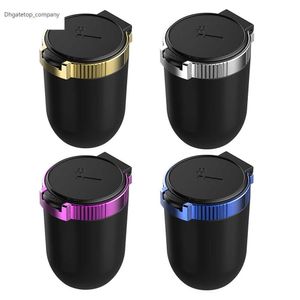 New Universal Car Ashtray with LED Lights with Cover Creative Personality Covered Car Inside Multi-function Car Supplies