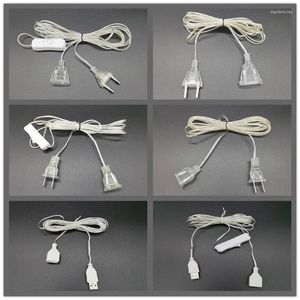 Strings 3M Plug Extender Wire Extension Cable USB/EU/US For LED String Lights Wedding Decoration Garland DIY Christmas