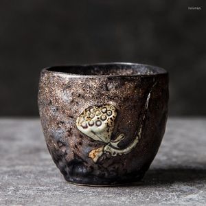 Fincan tabakları retro seramik çay bardağı Japon tarzı el yapımı ev ofis çay fıstığı içecek eşyaları