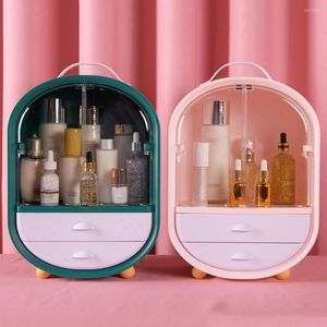 Storage Boxes Big Capacity Cosmetic Box Waterproof Dustproof Bathroom Desktop Beauty Makeup Organizer Skin Care Drawer