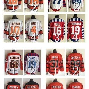 S888 All Star Vintage Hokey Jersey Campbell Steve Yzerman Mark Messier Wayne Gretzky Coffey Bobby Orr Mike Bossy Lemieux Guy Lafleur