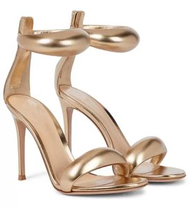 Kvinnor pop sandal högklackat klänning pumps bröllopsfest skor Gianvito-Rossi Bijoux klack äkta läder sandaler med original box 35-43
