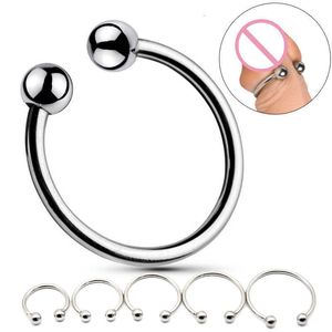 6 Sizes Stainless Steel Penisring Cock Rings BDSM Gay Penis Attachment Chastity Bondage Ring Cockring Adult Sex Toys for Men