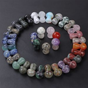 Natural Gems Stone Decoration Ornaments Mushroom Shape Statue Healing Jaspers Stone Crafts For Home Decor 20x35mm