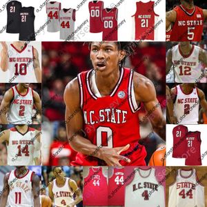 Basketballtrikots NC State Wolfpack Basketball Trikot NCAA College Deron Seabron Casey Morsell Terquavion Smith Jericole Hellems Cam Hayes Thomas Allen Ebene