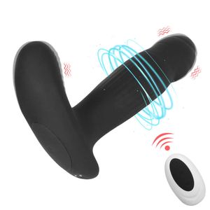 Beauty-Artikel, Prostata-Massage, sexy Spielzeug für Männer, Paar, doppelt vibrierend, 3 Modi, Schaukel, Analplug, Vibrator, kabellose Steuerung, Produkte für Erwachsene