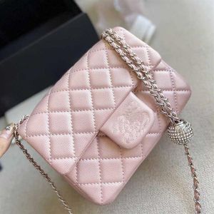 18C Women Crossbody Torby Plain Kolor Oryginalny skórzany klasyczny klapa torebki Mini Timeless Diamond Picky Diamond-Encrust180u