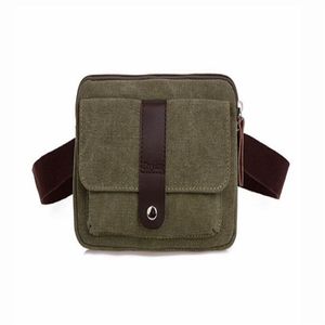 Casual Multi Function Vintage Square Men Canvas midjebältespåse Leisure Fanny Pack Male Bum Bags Market Trader Midje Pengar för 276V