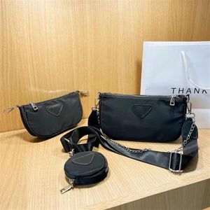 vendita Designer Luxury Plain Borse a tracolla nere Borse in tela di nylon Portafoglio donna Catene borse Borsa a tracolla Borse hobo tot320o