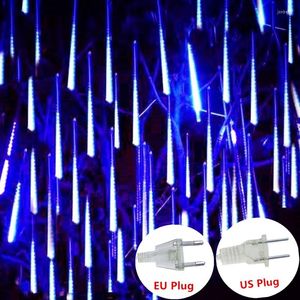 Strings 1/2/3/4 Set LED Meteor Shower Rain Lights Waterproof Falling Raindrop Fairy String Light For Street Garland Christmas Holiday