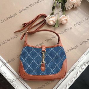 Women Luxurys Designers Jackies 1961 Bags 2021 Denim Genuine Real Leather Handbags Purses Clutch Wallets Womens Crossbody Mini Sho2446