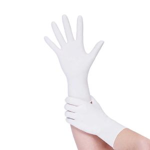 12 par w Titanfine Special Design szeroko stosowane oporne na olej biodegradowalne białe rękawiczki nitrylowe