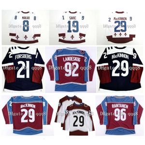 QQQ8 Gabriel Landeskog Avalanche Hóquei Jerseys Nathan Mackinnon Mikko Rantanen Devon Toews Cale Makar Erik Johnson Megna Byram Ryan Joe Sakic