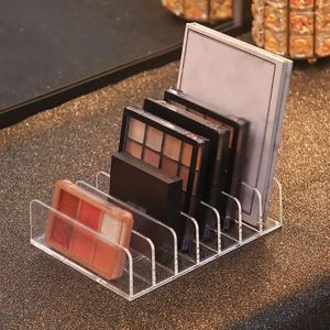 Caixas de armazenamento 1pc Organizador da paleta de sombras Organizador transparente Bandeja de cosméticos Cosméticos Ferramentas de maquiagem do compartimento do compartimento para mulheres