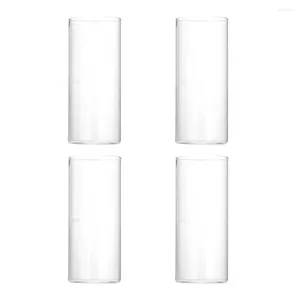 Wine Glasses 4Pcs Tall Water Drinking 250ml Highball Tumbler Rocks Glass Juice Cup Sparkling For Home Restaurants Parties