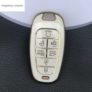 5/7 botões TPU Chave Chave Tampa para Hyundai Santa Fe Tucson 2022 Nexo NX4 ATOS Solaris Prime 2021 Auto Shell FOB IONIQ Case Keych