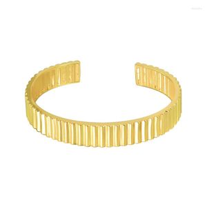 Bangle Bracelet For Women Gold Simple Vintage Cuff Wide Copper C-Shape Fashion Charm Jewelry Boyfriend Gifts